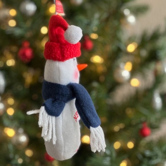 NWT New York Giants Snowman Stuffed Ornament with Hat & Scarf - Picture 3 of 4